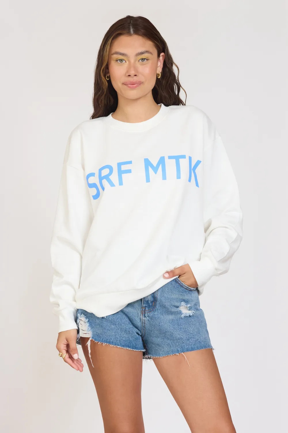 "Surf MTK" White Surf Wash Crewneck sold by Vintage Havana