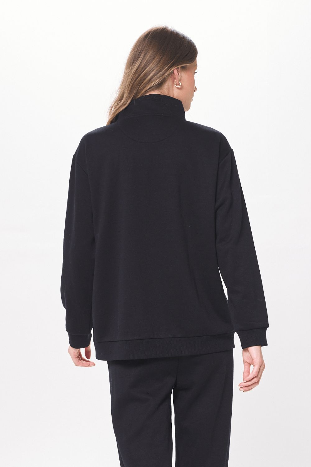 Black w/ Blue Brooklyn Boarding Pass Quarter Zip sold by Vintage Havana product image thumbnail 2