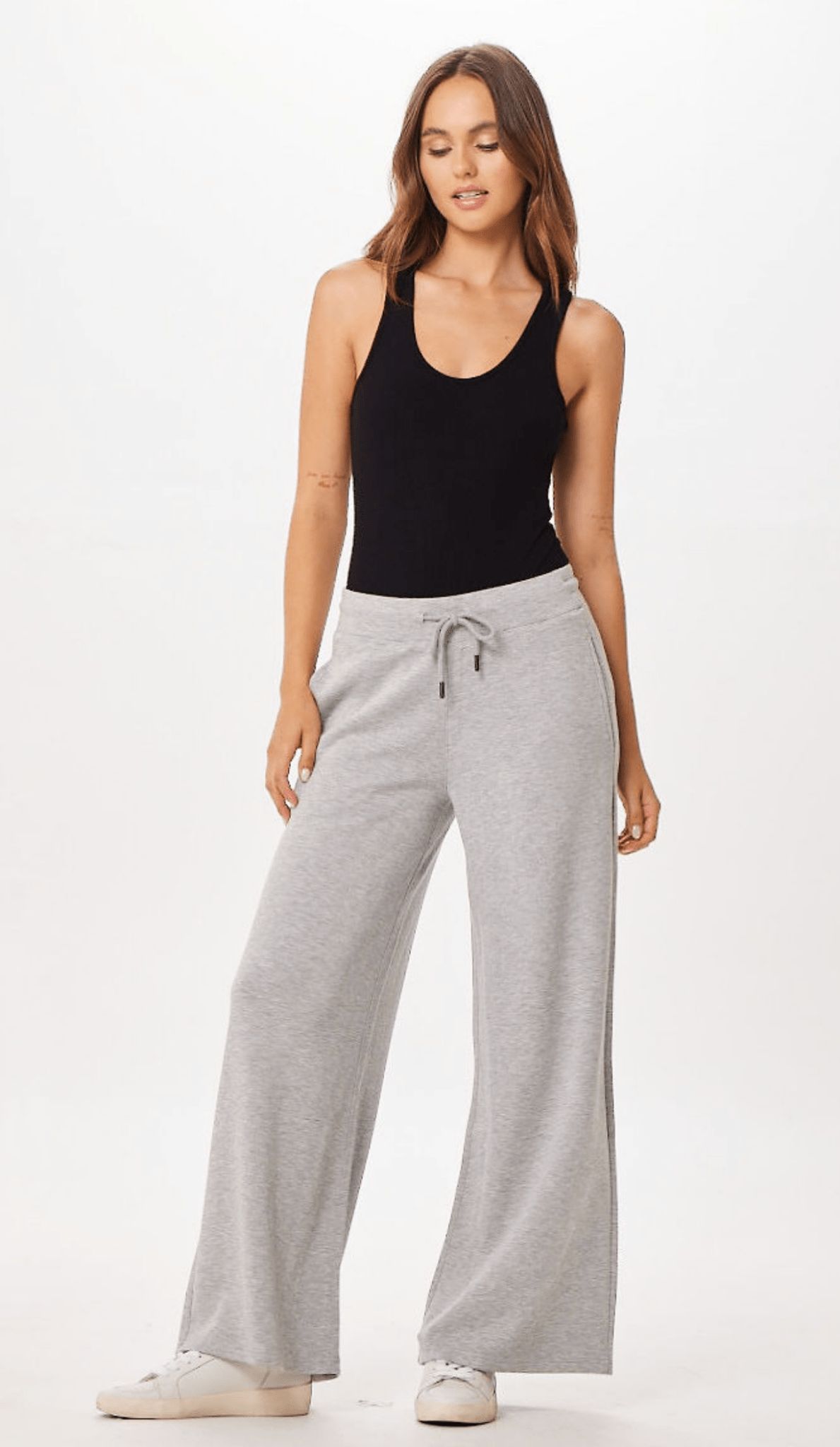 Heather Grey Cloud Fleece Flare Pant sold by Vintage Havana product image thumbnail 3