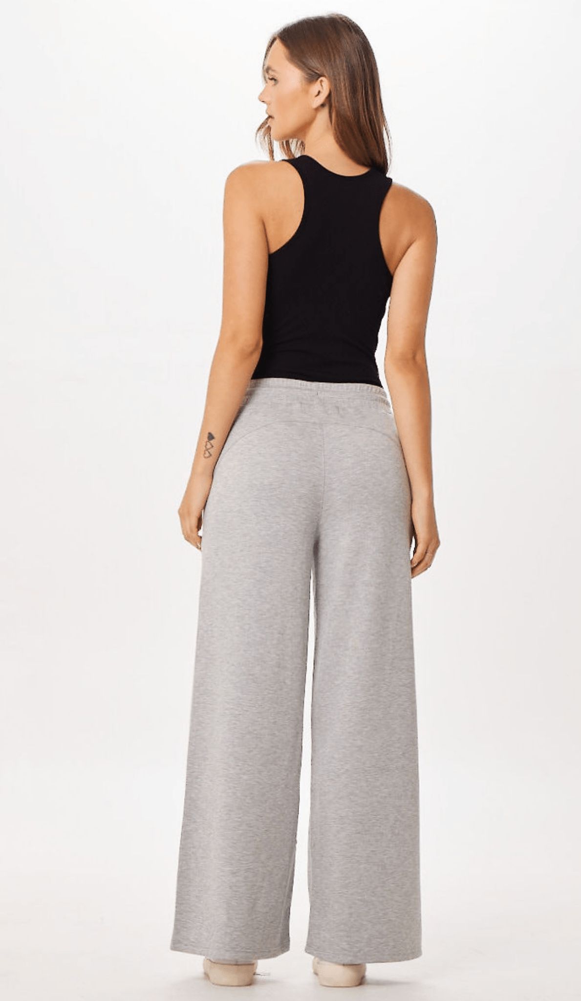 Heather Grey Cloud Fleece Flare Pant sold by Vintage Havana product image thumbnail 4