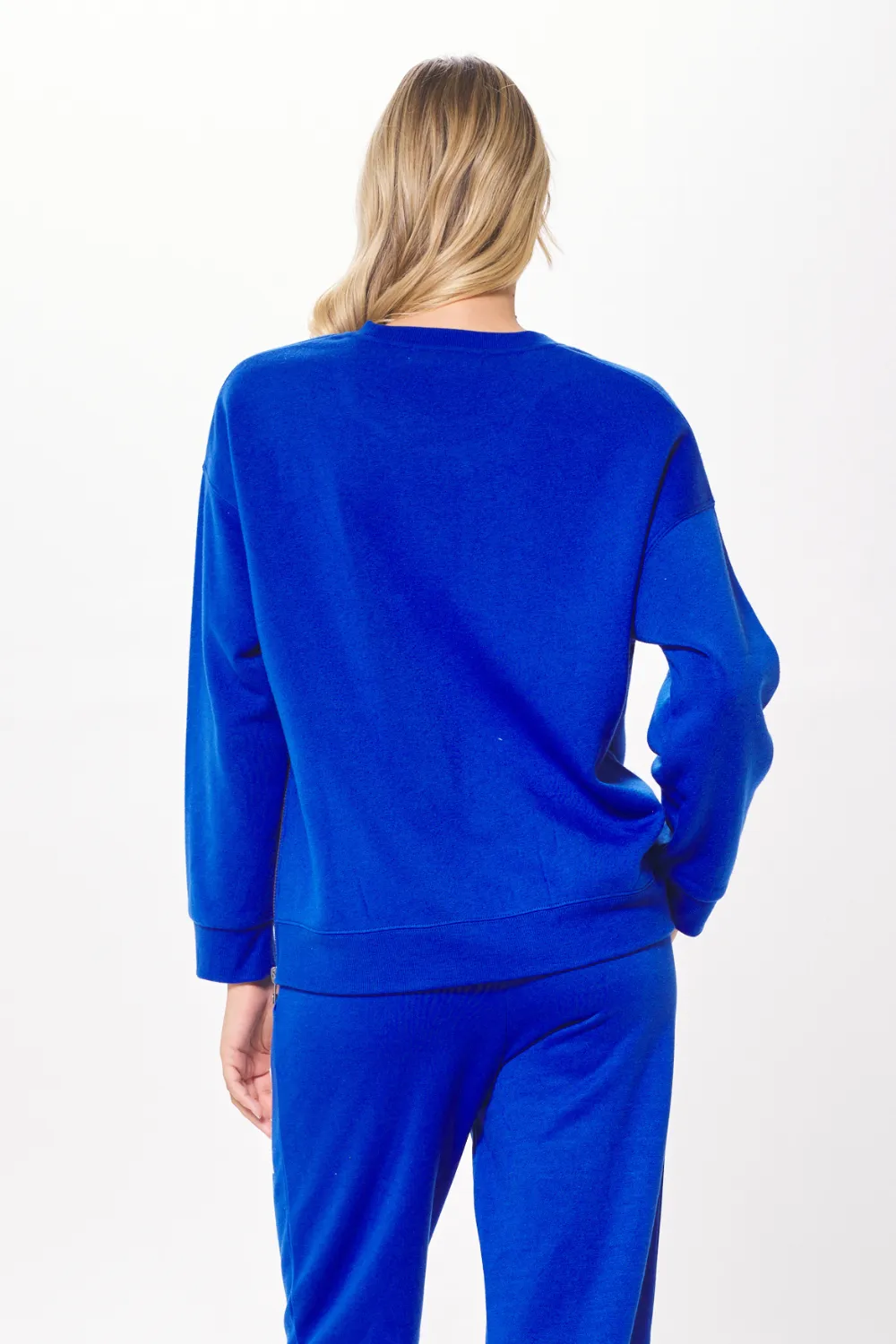 Royal Blue w/ Red Paris Boarding Pass Crewneck sold by Vintage Havana product image thumbnail 2