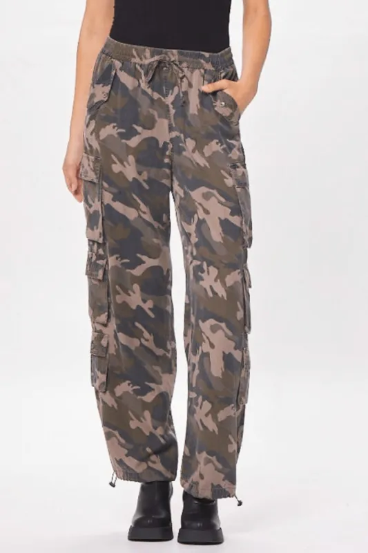 Green Camo Tencel Cargo Pant sold by Vintage Havana