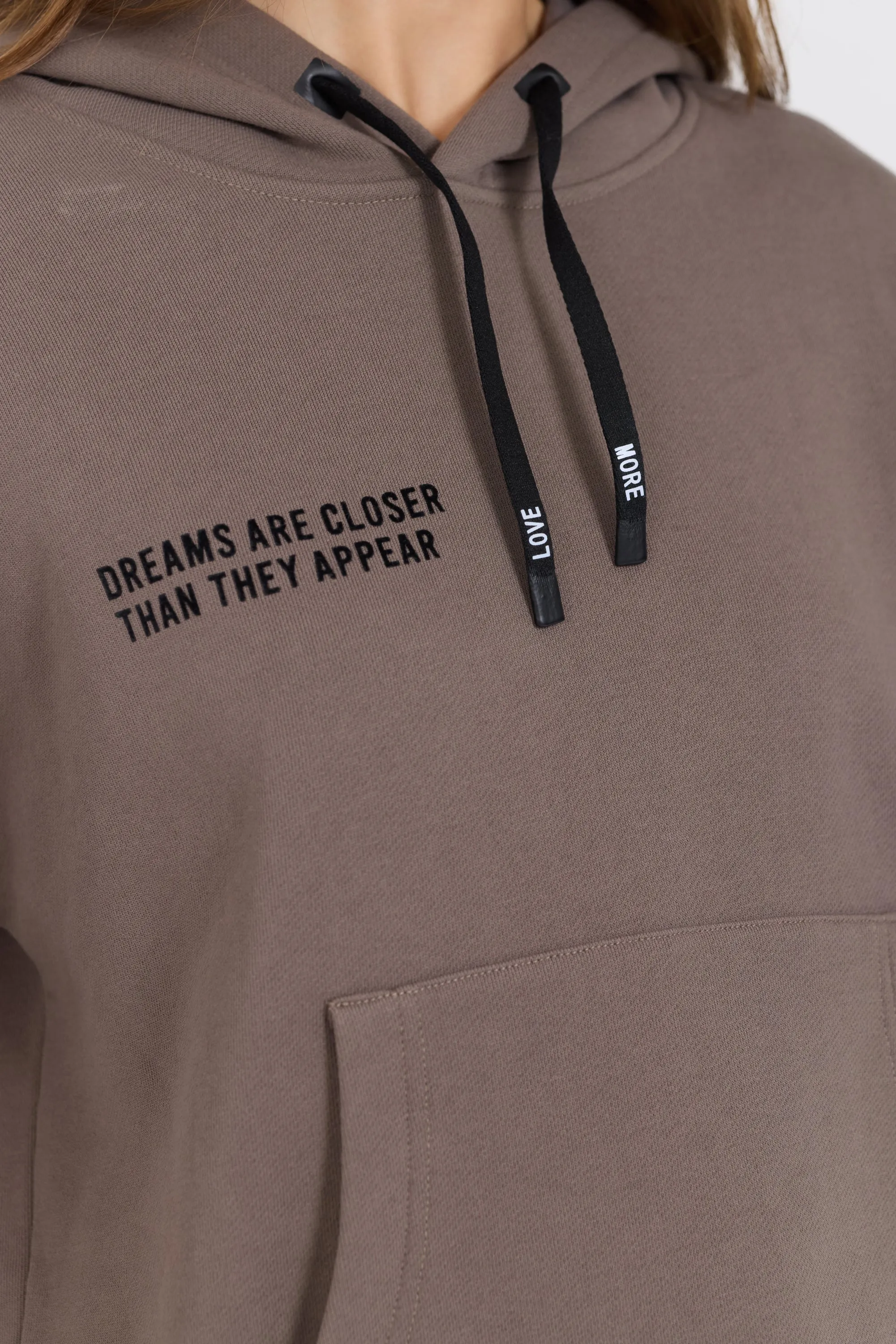 Taupe Grey Fleece Hood Flocking Detail sold by Vintage Havana product image thumbnail 4