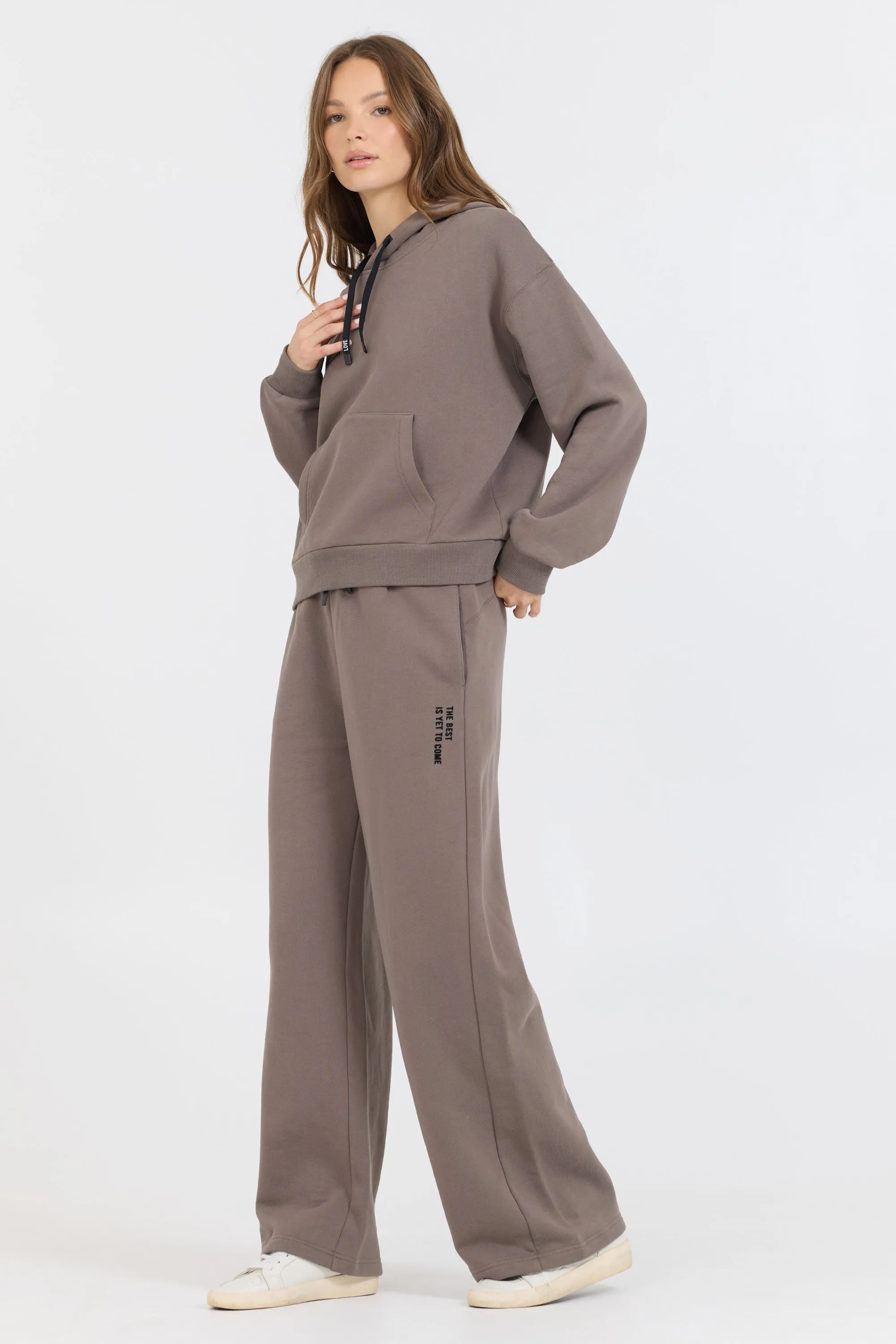 Taupe Grey Fleece Hood Flocking Detail sold by Vintage Havana product image thumbnail 3