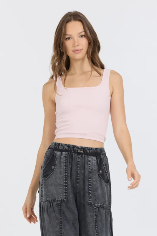 Soft Pink Seamless Tank Top sold by Vintage Havana