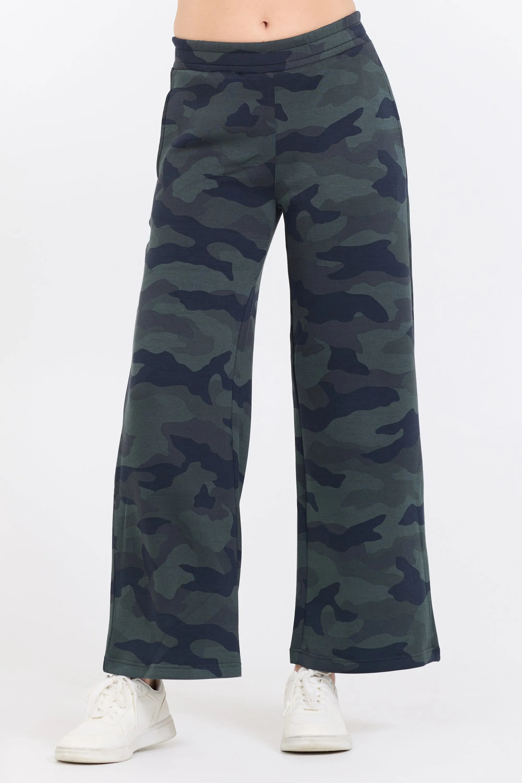 Onyx Camo Printed Cloud Fleece Flare Pant sold by Vintage Havana