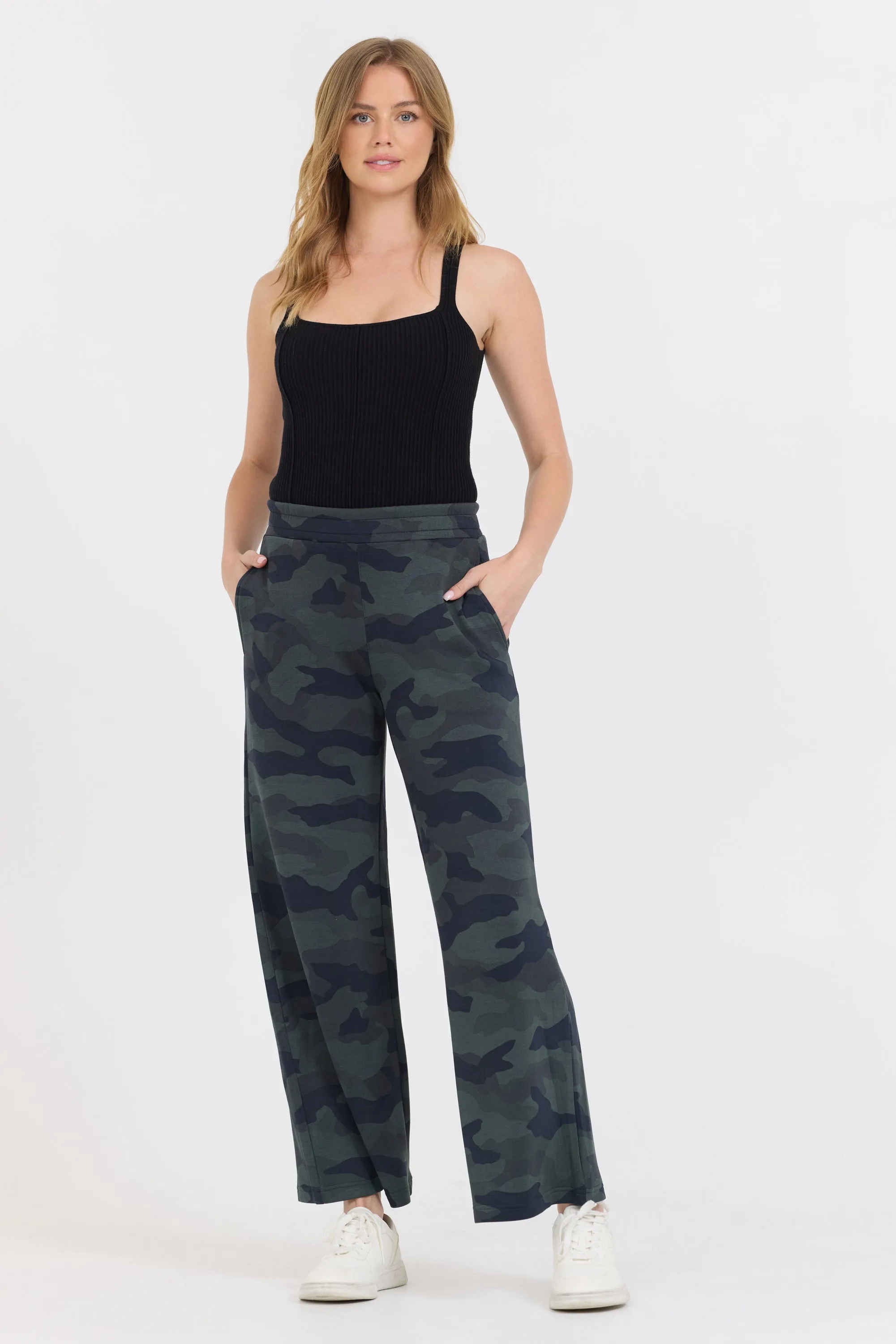 Onyx Camo Printed Cloud Fleece Flare Pant sold by Vintage Havana product image thumbnail 4