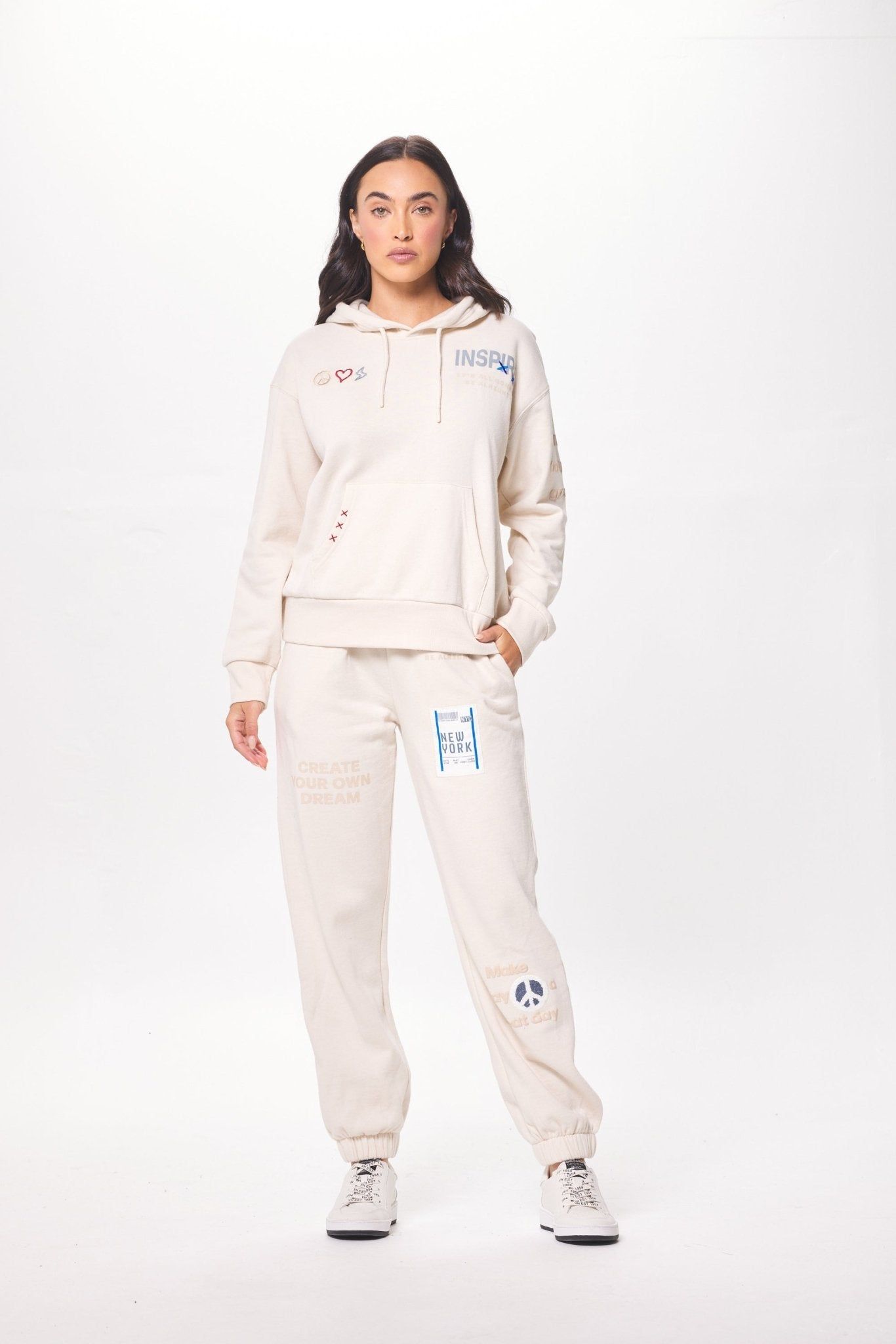 Coconut White & Multicolor Surfwash Fleece Joggers w/ Graffiti sold by Vintage Havana product image thumbnail 3