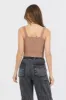 Caramel Rib Knit Corset Top sold by Vintage Havana