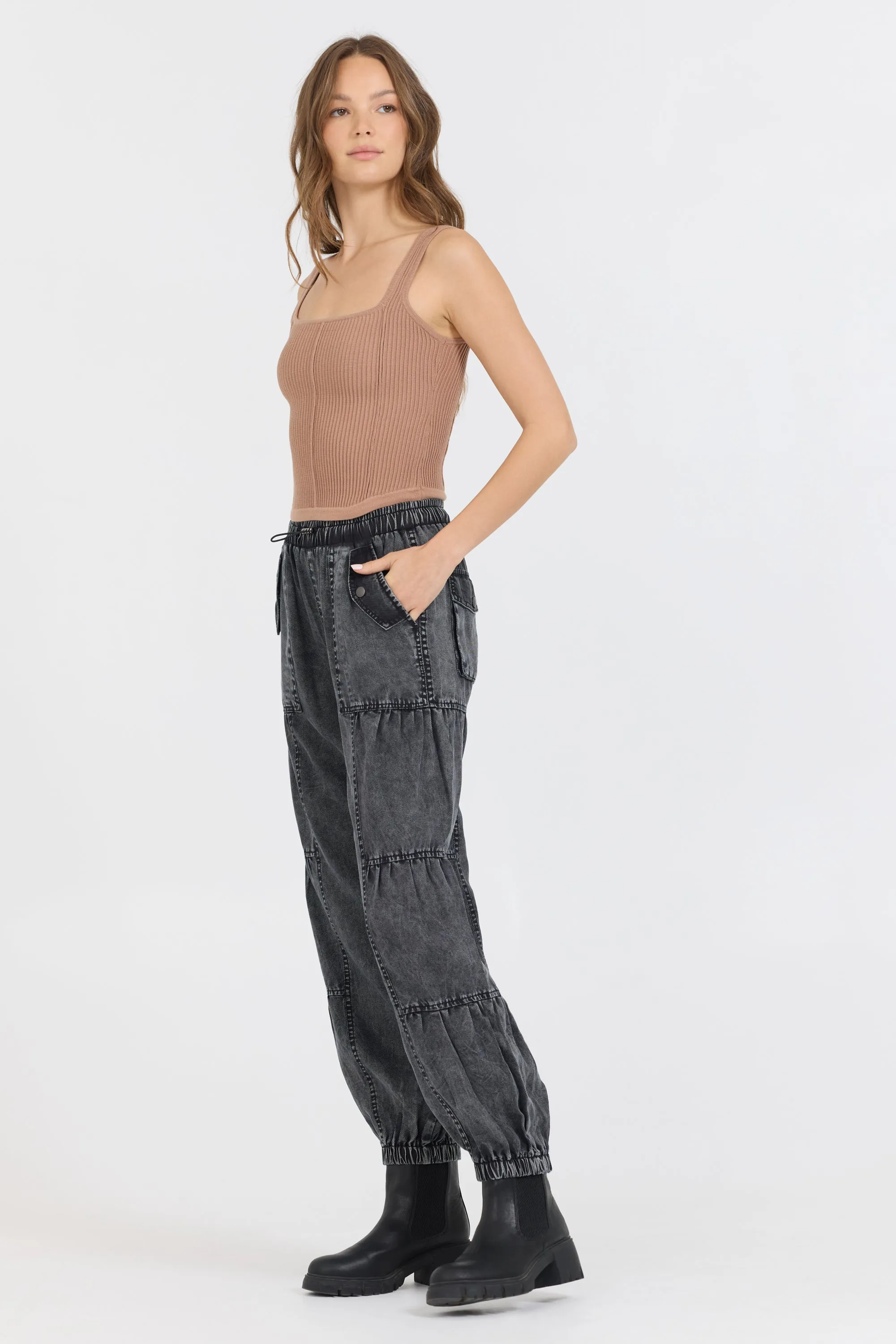 Caramel Rib Knit Corset Top sold by Vintage Havana product image thumbnail 4