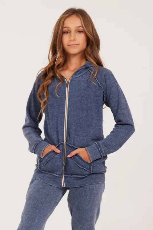 Unisex Burnout Full Zip Hoodie sold by Vintage Havana