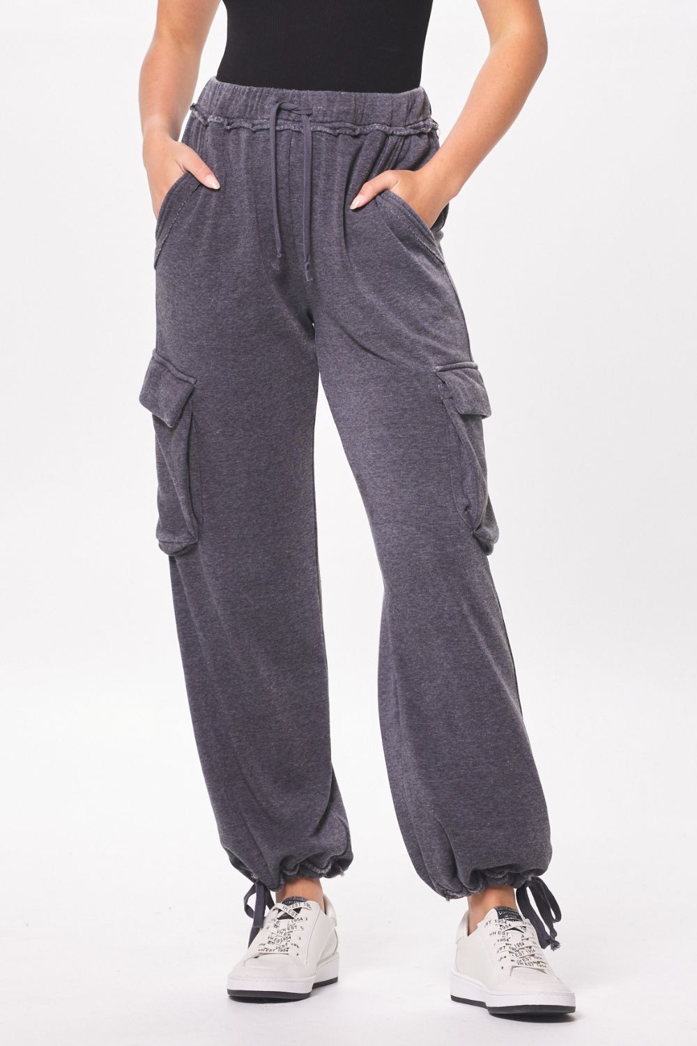 Washed Charcoal Cashmere Fleece Jogger sold by Vintage Havana