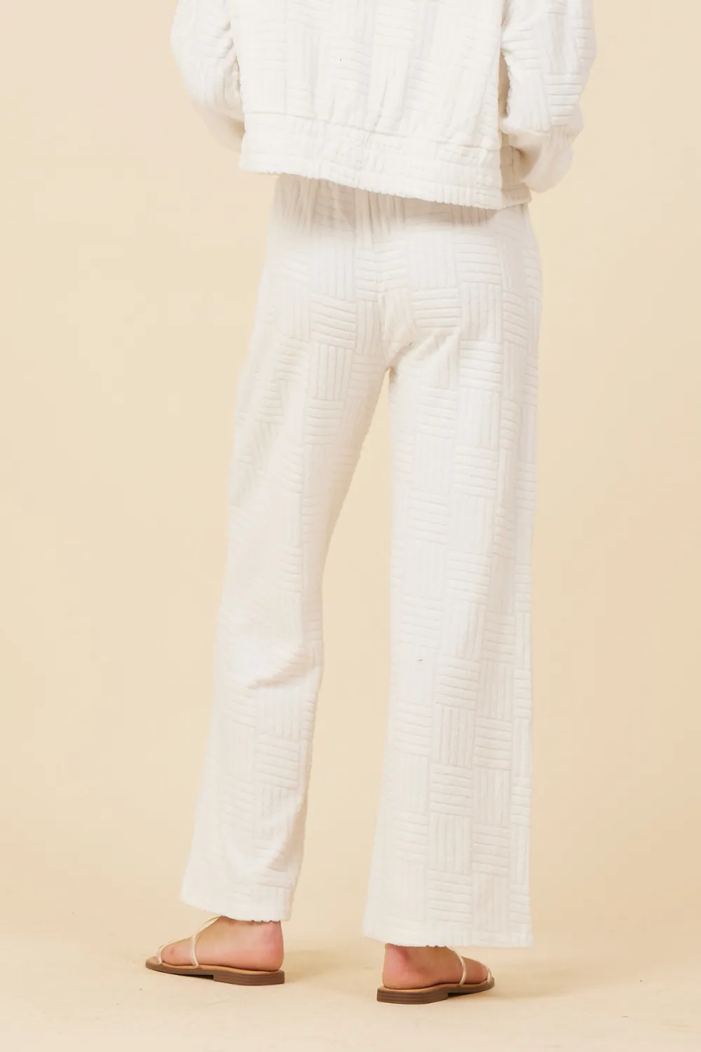 Warm White Corded Terry Wide Leg Pant sold by Vintage Havana product image thumbnail 2
