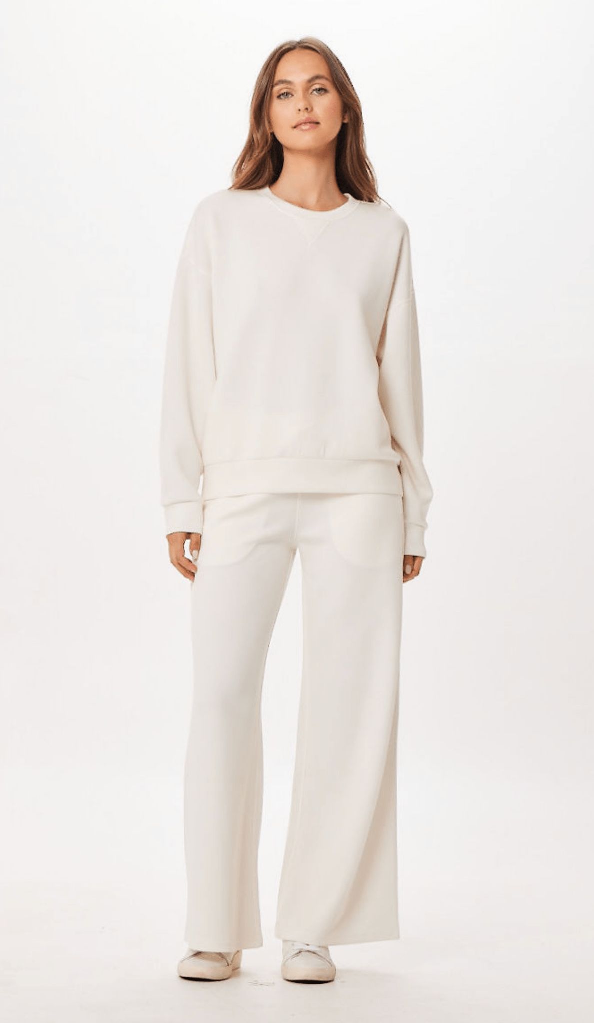 Bright Ivory Cloud Fleece Crewneck sold by Vintage Havana product image thumbnail 3