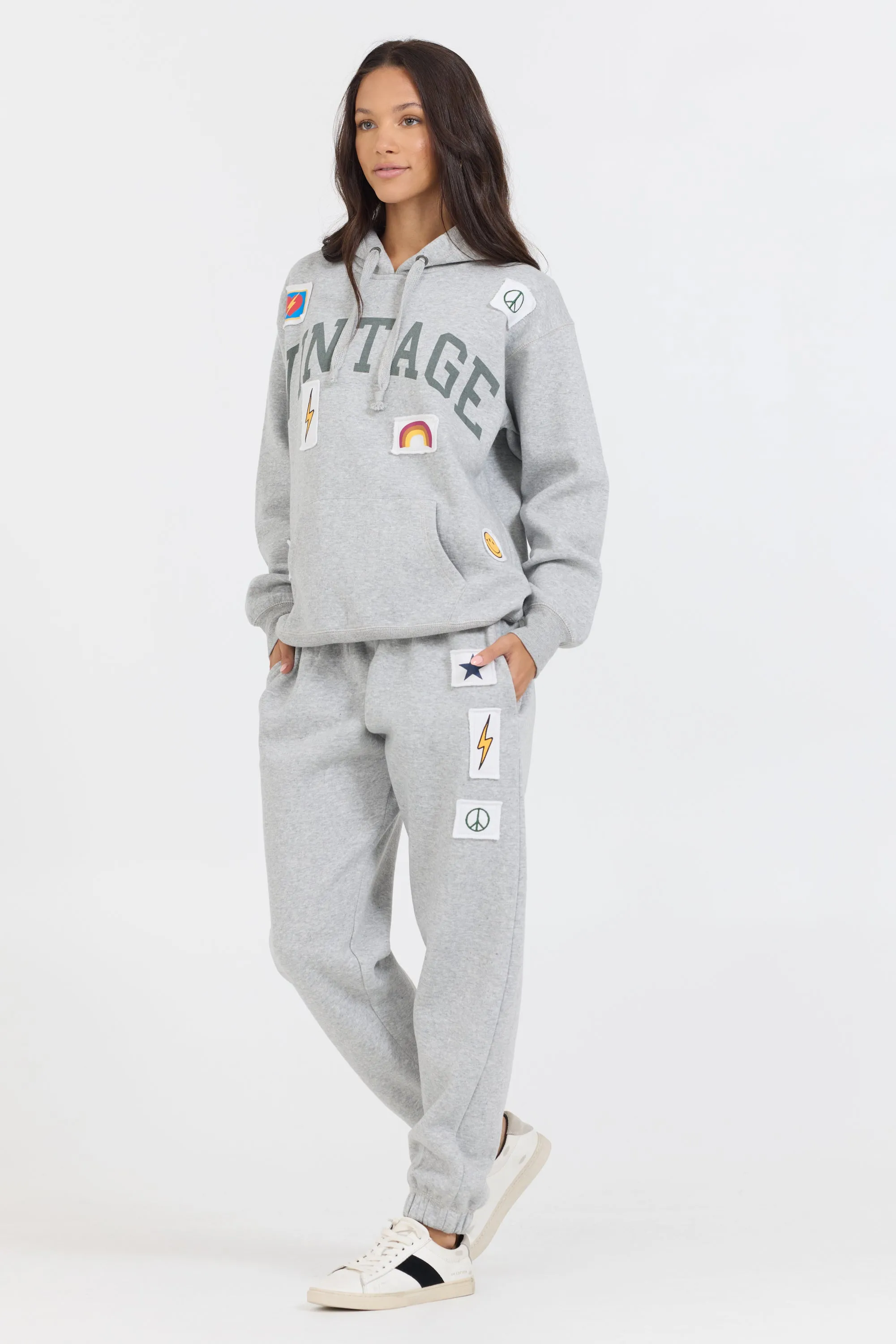 Heather Grey Novelty Patch G/D Jogger sold by Vintage Havana product image thumbnail 5