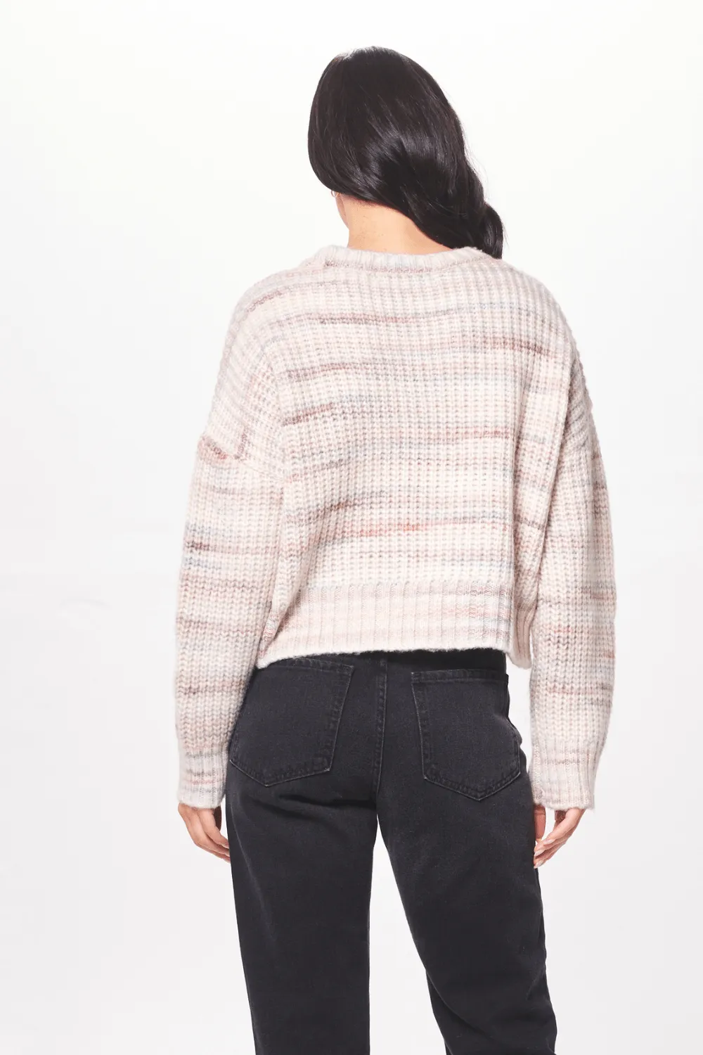 Cream w/ Multi Mixed Knit Sweater sold by Vintage Havana product image thumbnail 2