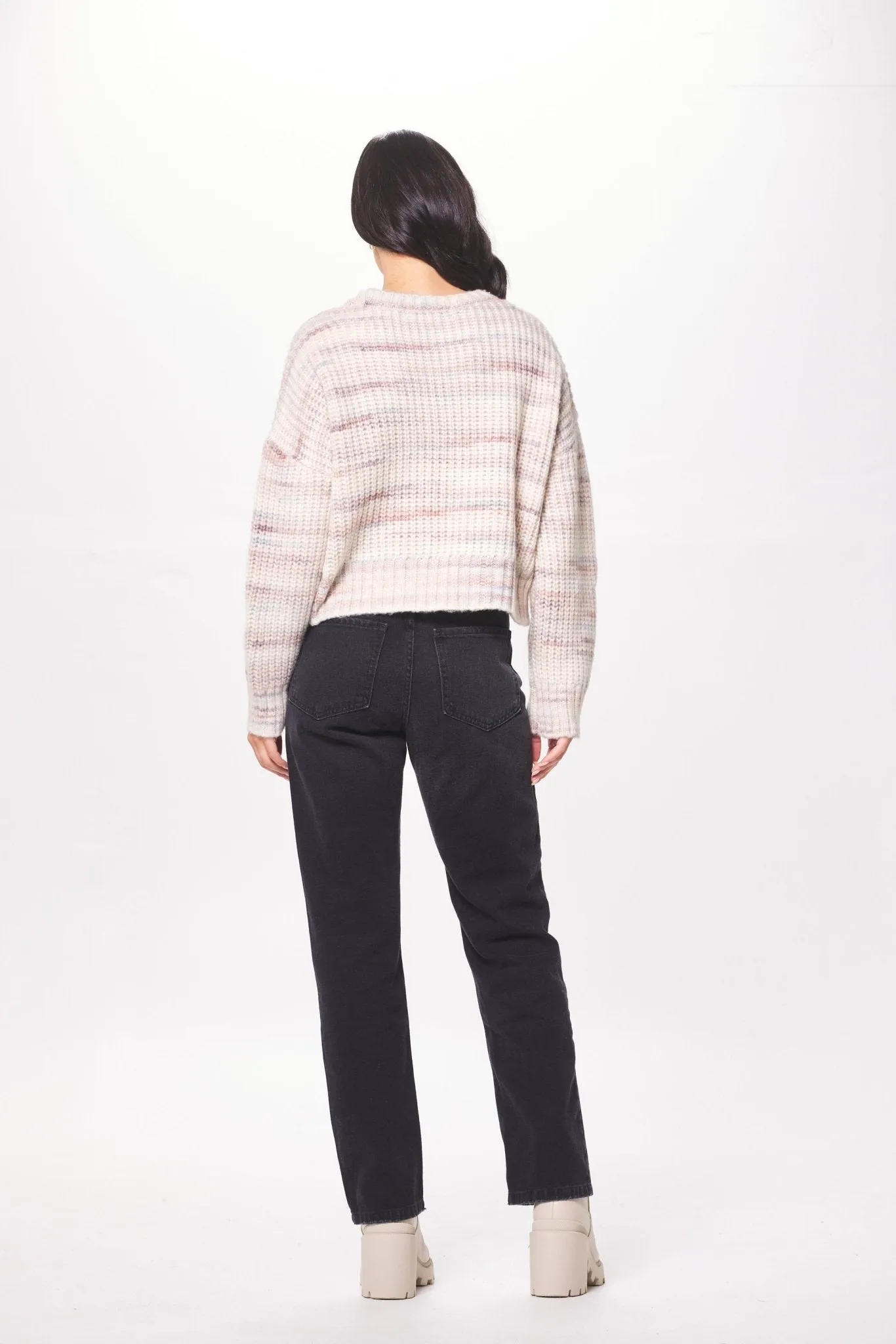 Cream w/ Multi Mixed Knit Sweater sold by Vintage Havana product image thumbnail 3