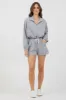 Heather Grey Bounded Textured Jersey Shorts sold by Vintage Havana