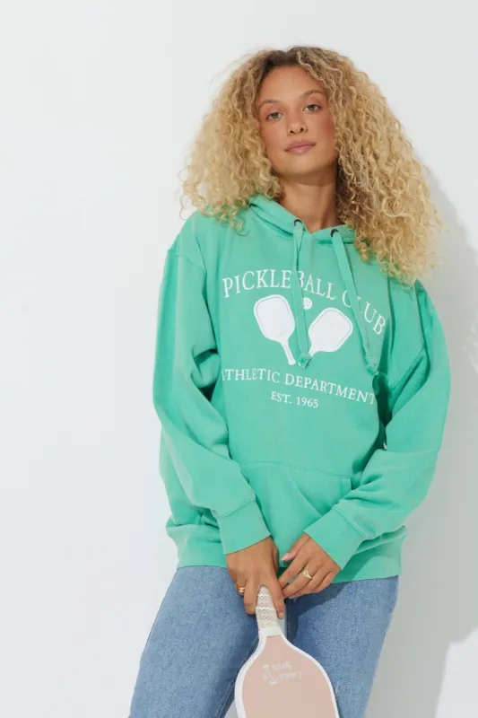Island Green Pickleball Club Pigment Dyed Hoodie sold by Vintage Havana