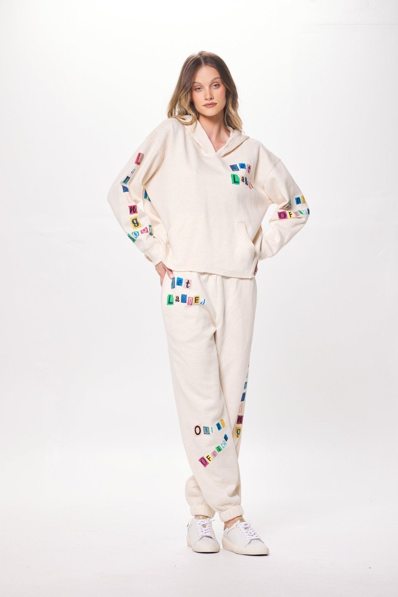 Heather Oatmeal w/ Multi Jet Lag Fleece Hoodie sold by Vintage Havana product image thumbnail 3