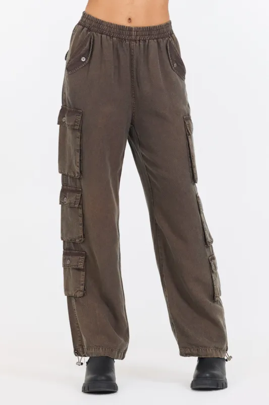 Brown Tencel Cargo Pant sold by Vintage Havana