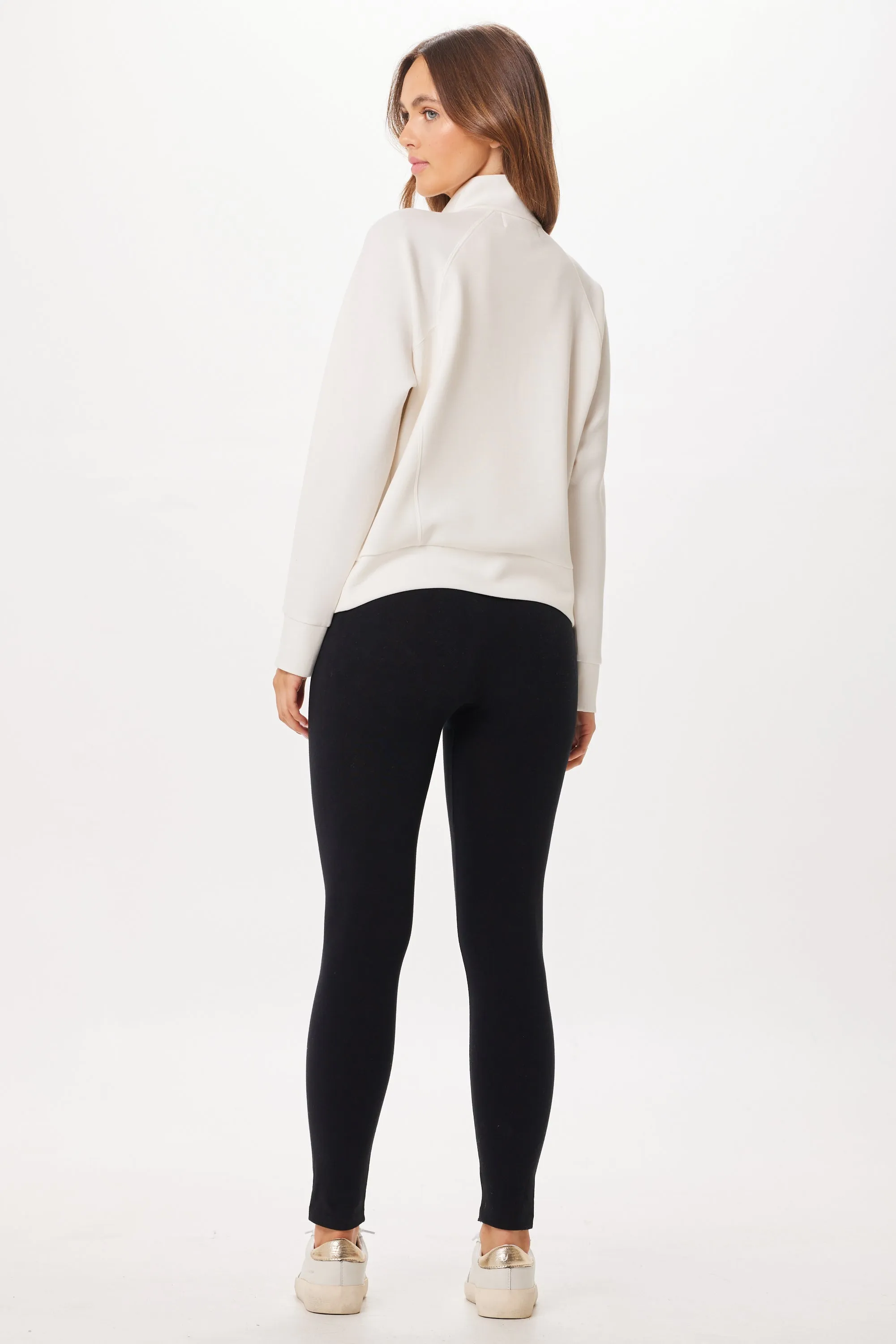 Bright Ivory Cloud Fleece Half Zip Sweatshirt sold by Vintage Havana product image thumbnail 4