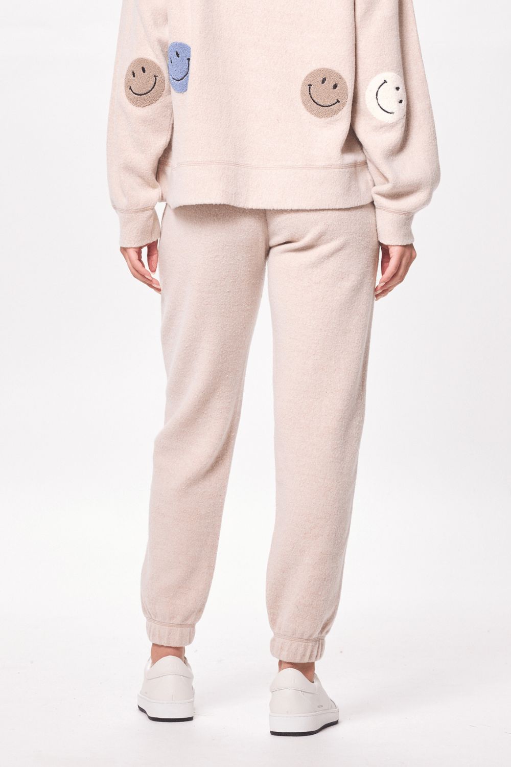 Irish Cream w/ Neutral Patches Reverse Burnout Jogger sold by Vintage Havana product image thumbnail 2