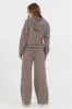 Taupe Grey Fleece Flare Pant W/ Flocking Details sold by Vintage Havana