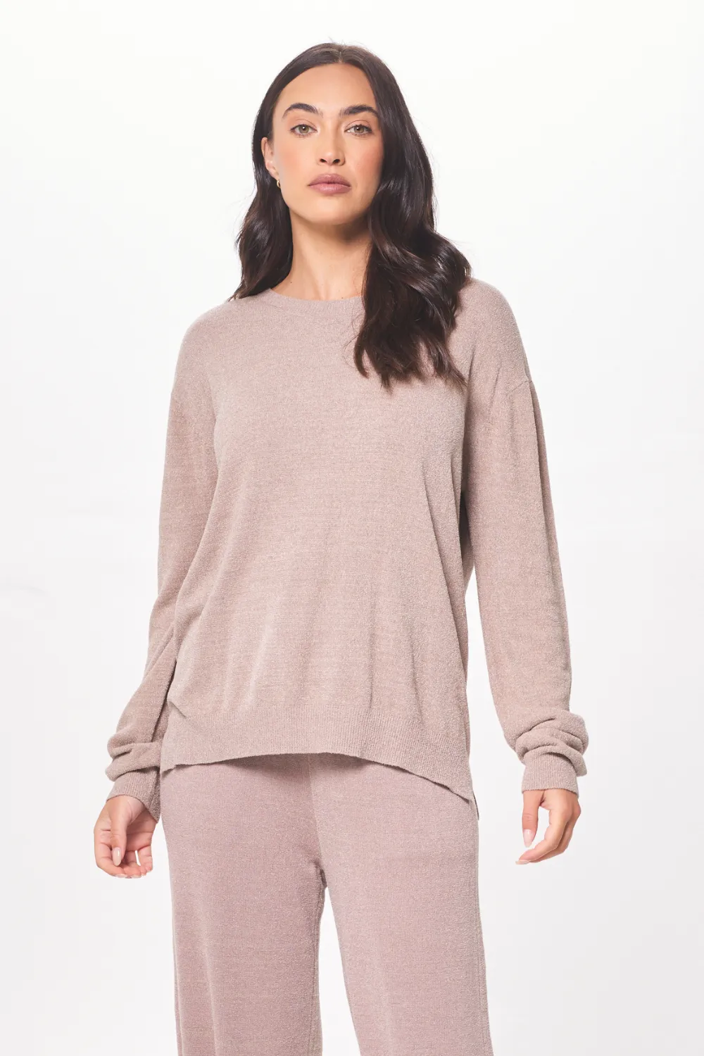 Latte Taupe Plush Knit Crewneck sold by Vintage Havana