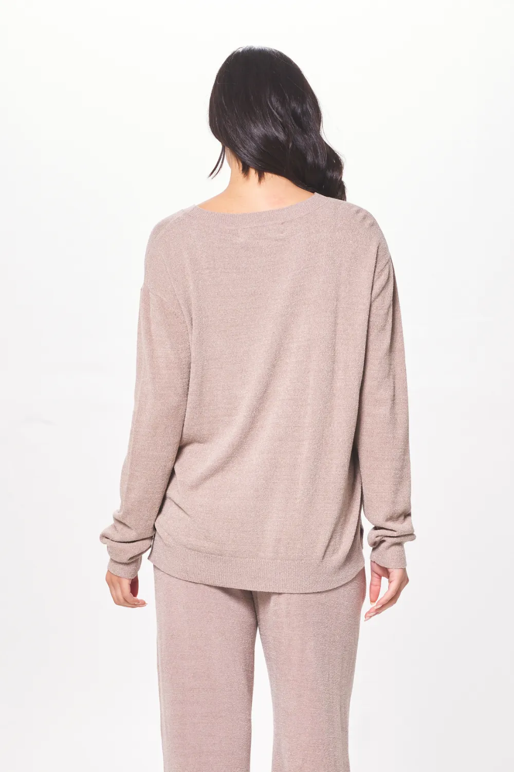 Latte Taupe Plush Knit Crewneck sold by Vintage Havana product image thumbnail 2