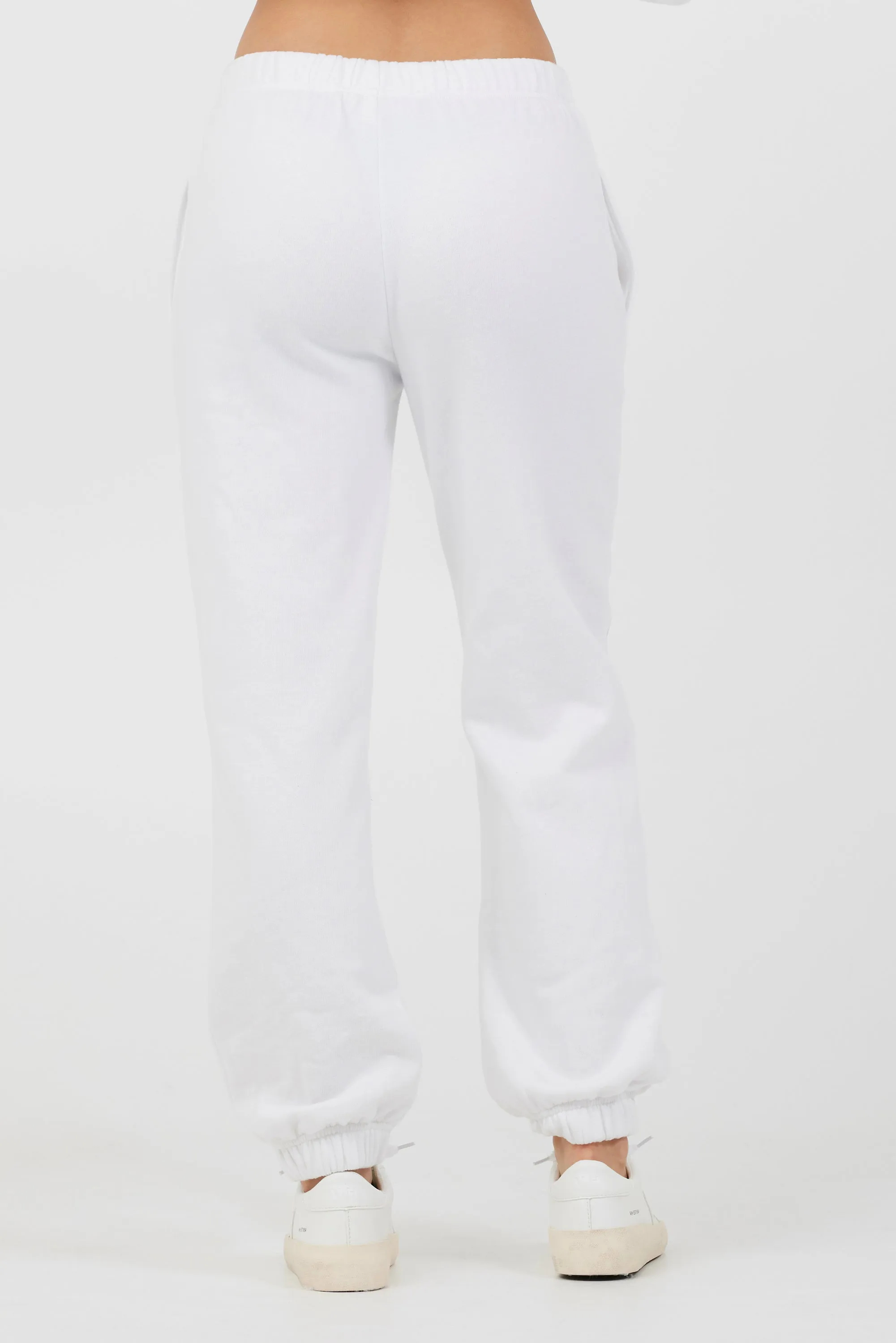 White w/ Pink & Charcoal Bandana Patch Joggers sold by Vintage Havana product image thumbnail 2