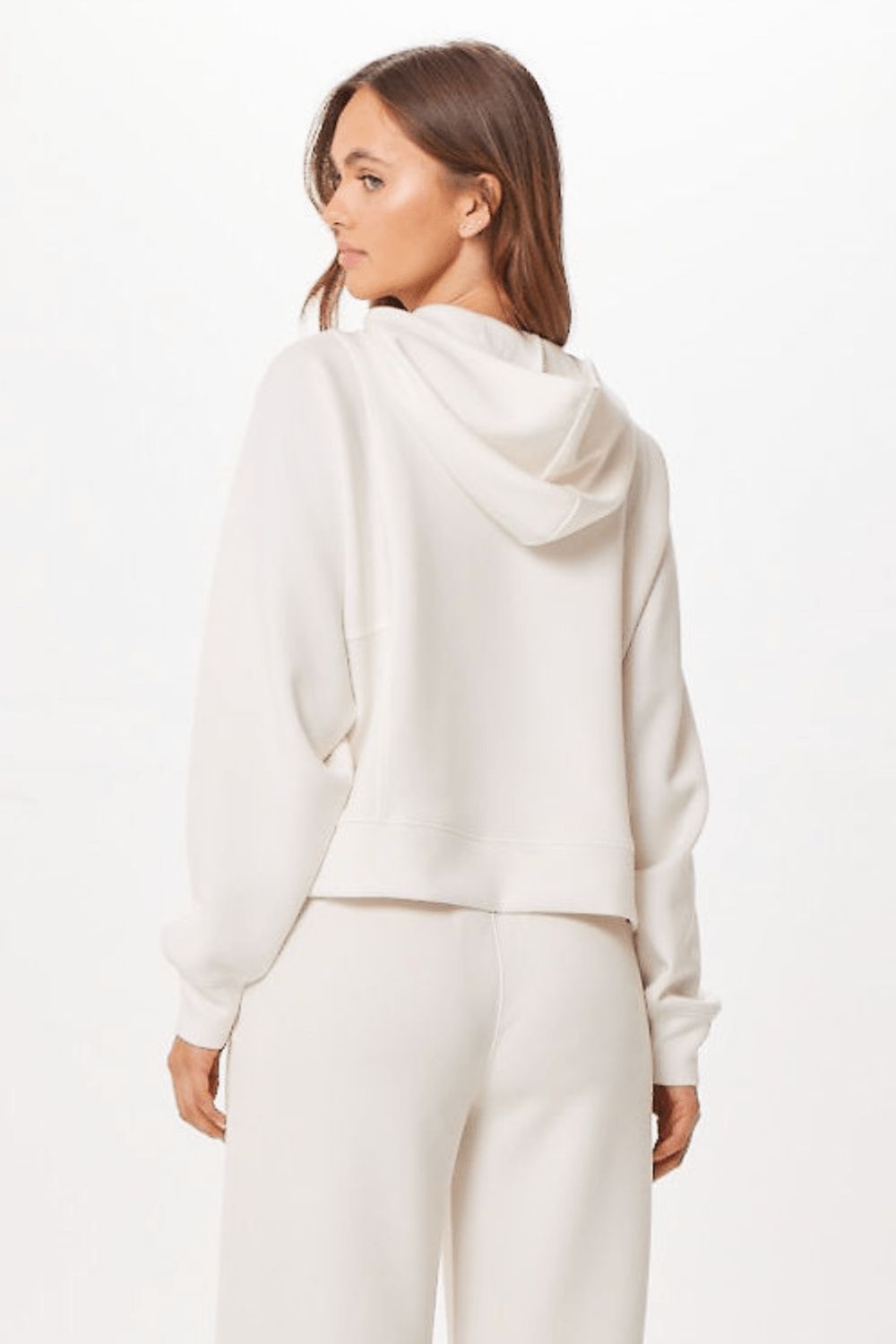 Bright Ivory Cloud Half Zip Pullover Hoodie sold by Vintage Havana product image thumbnail 3