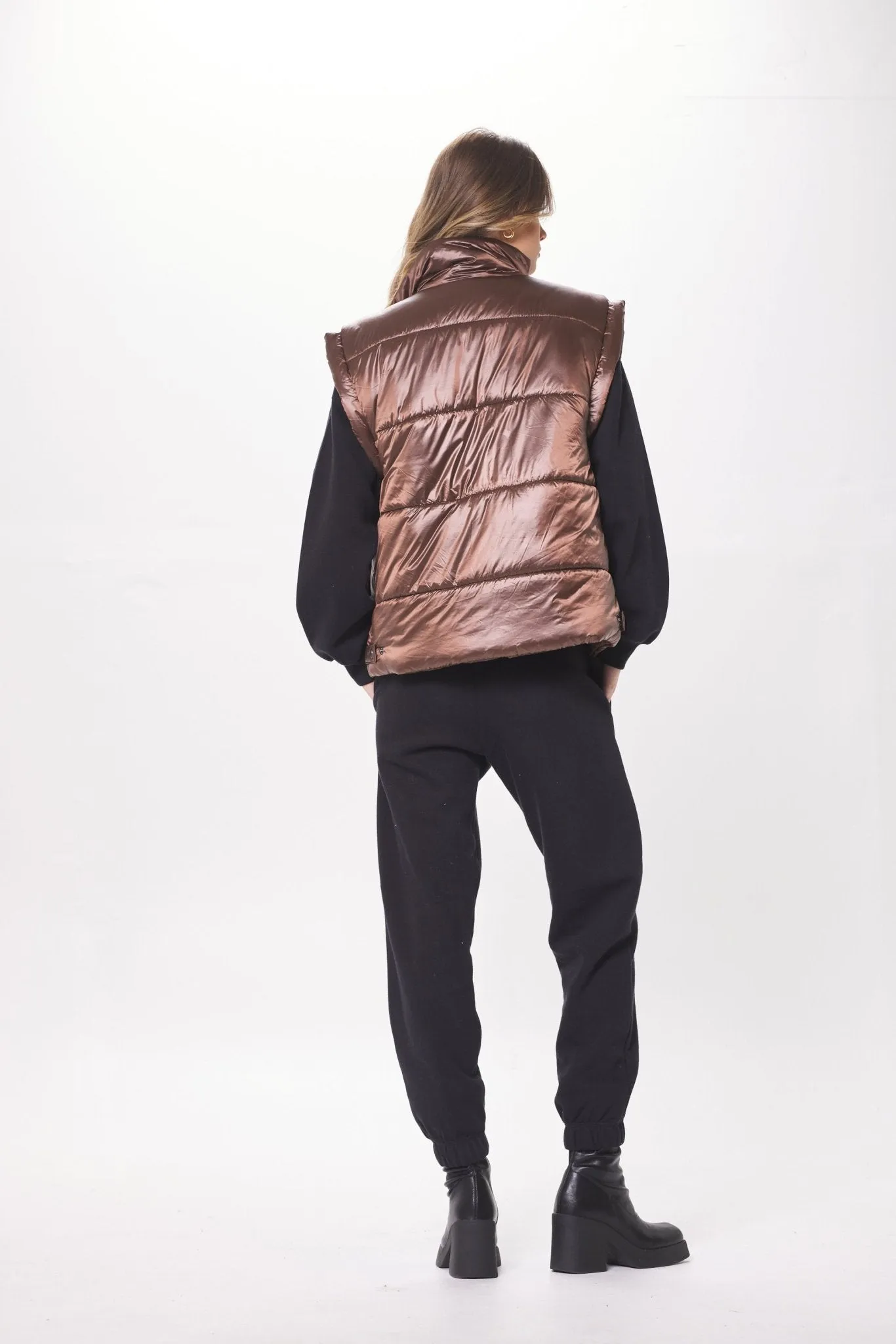 Bronze Oversized Puffer Vest sold by Vintage Havana product image thumbnail 4