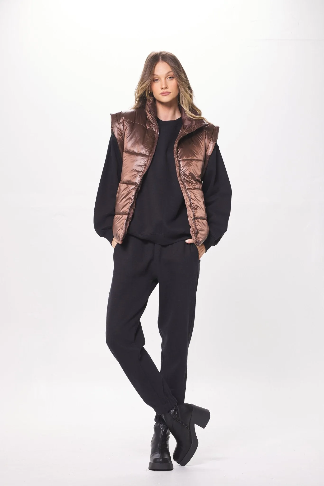 Bronze Oversized Puffer Vest sold by Vintage Havana product image thumbnail 3