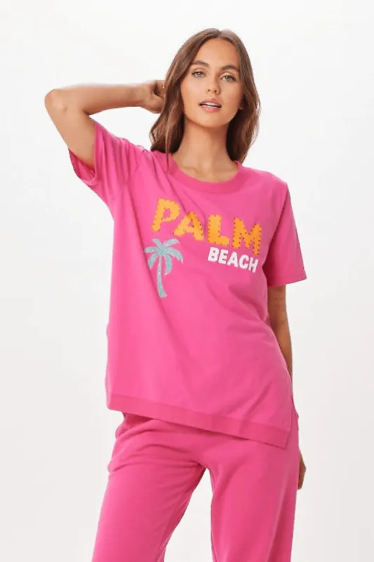 Hot Pink Palm Beach Jet Setter T-Shirt sold by Vintage Havana