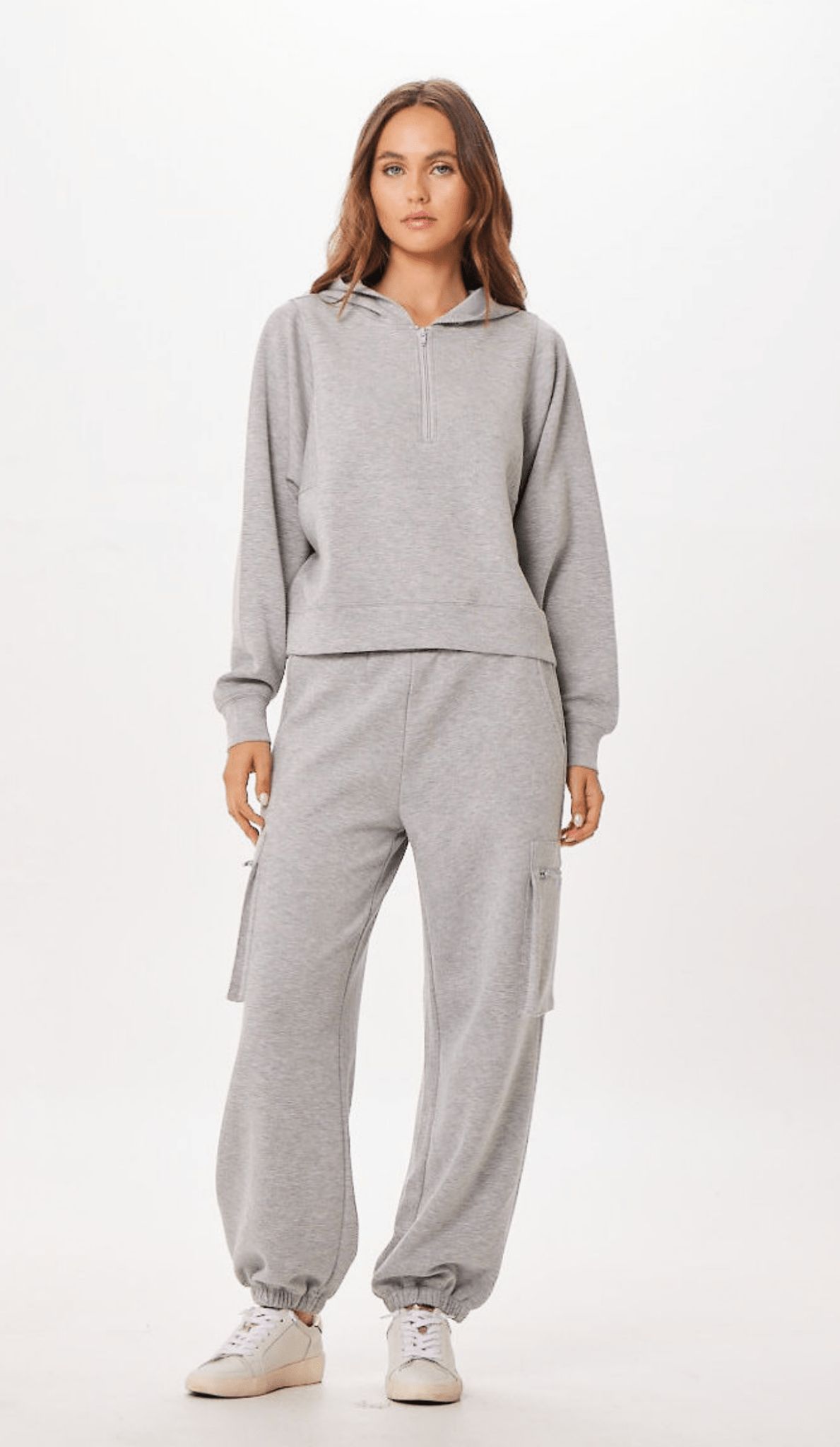 Heather Grey Cloud Fleece Jogger w/ Side Pockets sold by Vintage Havana product image thumbnail 3