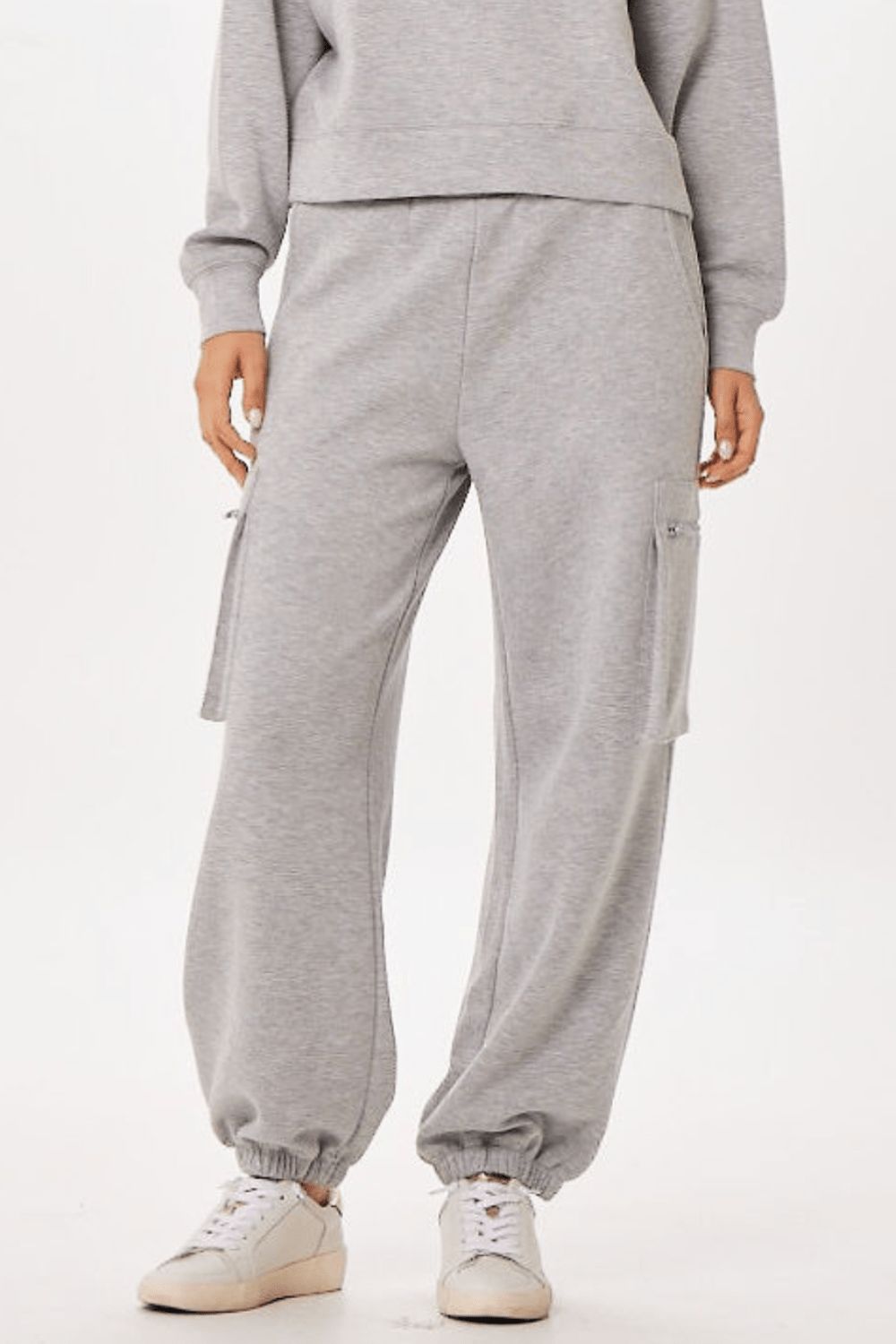 Heather Grey Cloud Fleece Jogger w/ Side Pockets sold by Vintage Havana