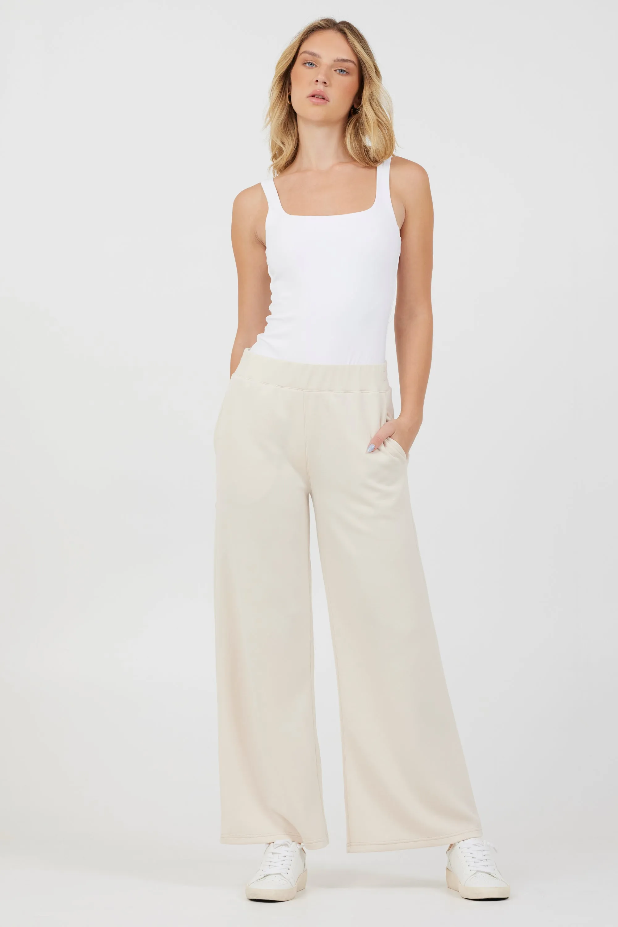 South Beach Sand Cloud Fleece Flare Pants sold by Vintage Havana product image thumbnail 4