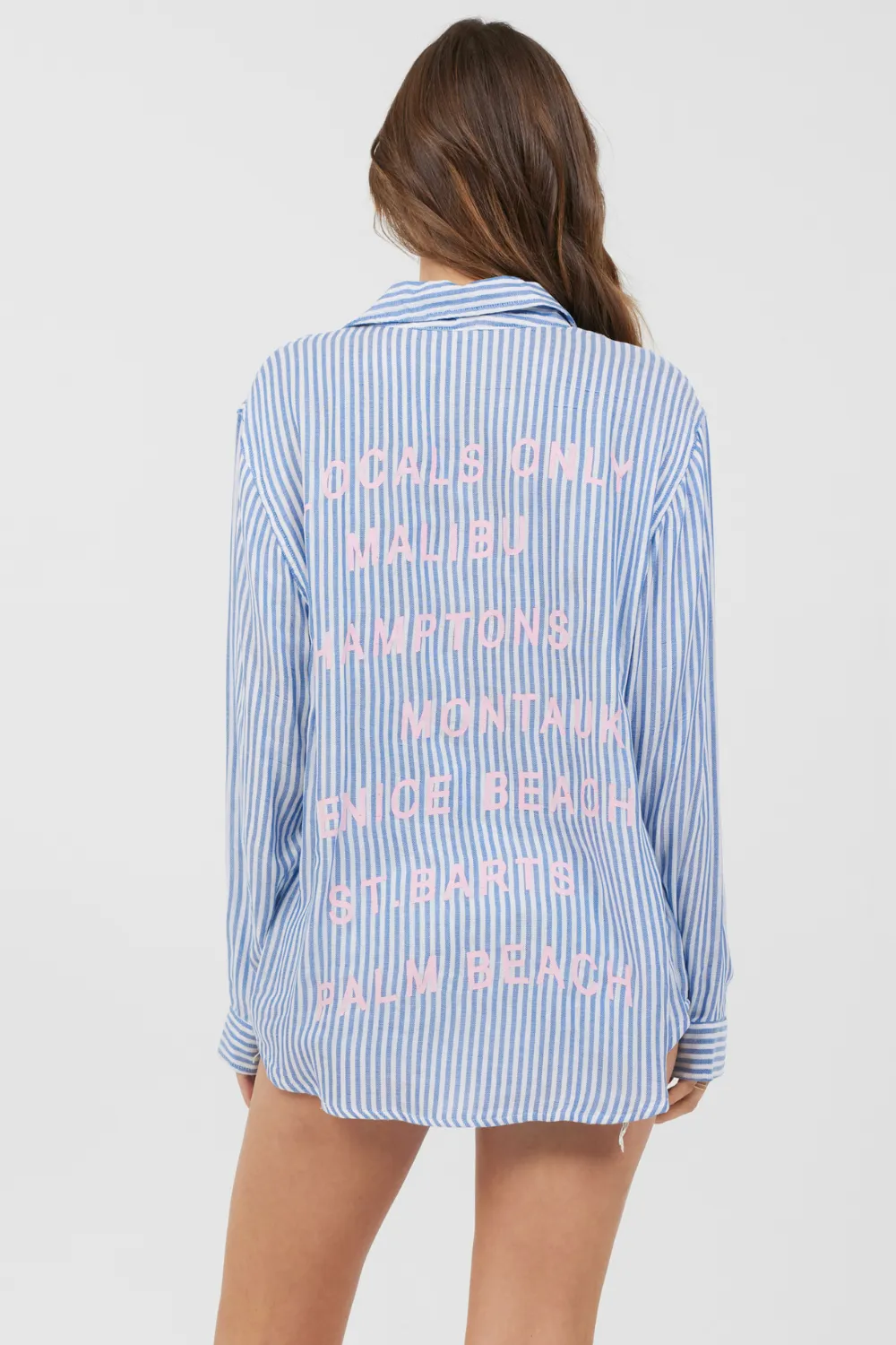 Blue Stripe Beach Shirting sold by Vintage Havana