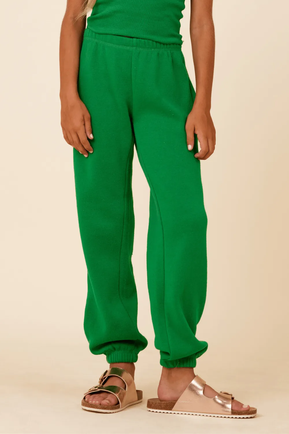 Kelly Green Slit Pocket Jogger sold by Vintage Havana