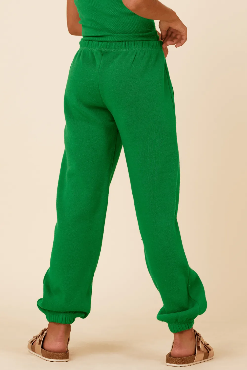 Kelly Green Slit Pocket Jogger sold by Vintage Havana product image thumbnail 2