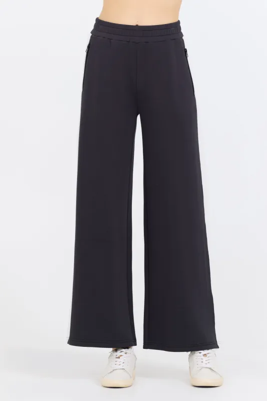 Black/ White Colorblock Cloud Fleece Pant sold by Vintage Havana