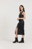 Black Leather Button Front Vest sold by Vintage Havana