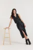 Black Leather Button Front Vest sold by Vintage Havana