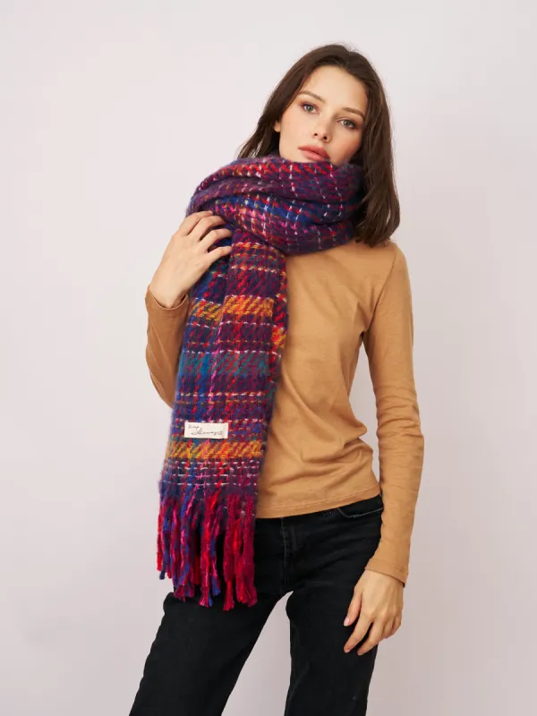BRUSH SCARF - PINK MULTI sold by Vintage Havana