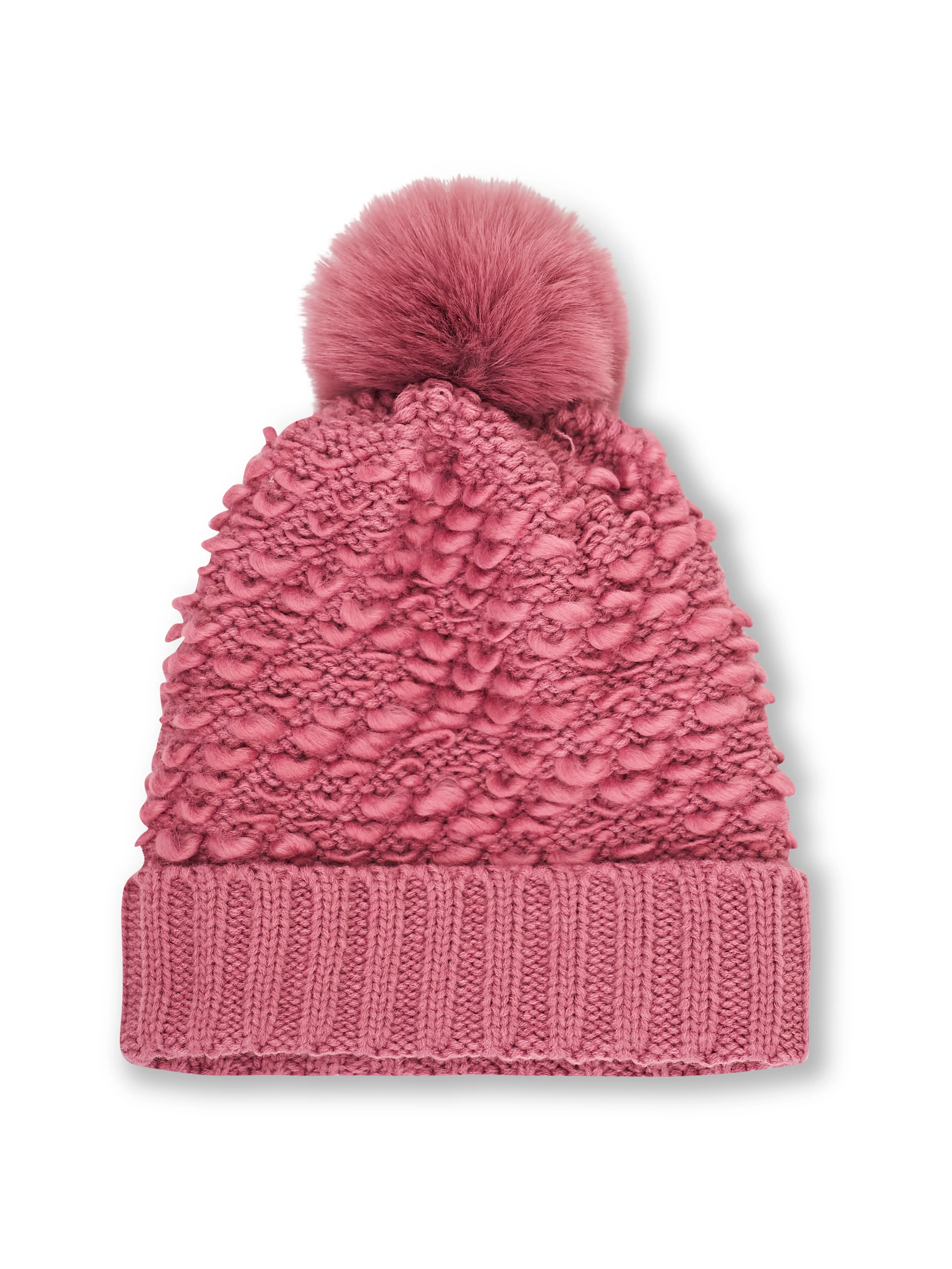 TURN UP POMPOM HAT - BLUSH sold by Vintage Havana product image thumbnail 4