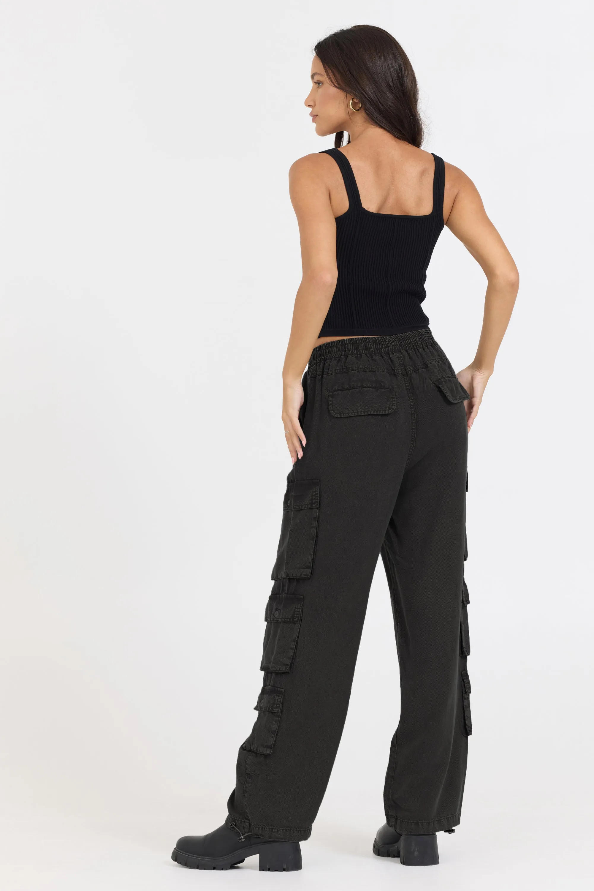 Black Tencel Cargo Pant sold by Vintage Havana product image thumbnail 2
