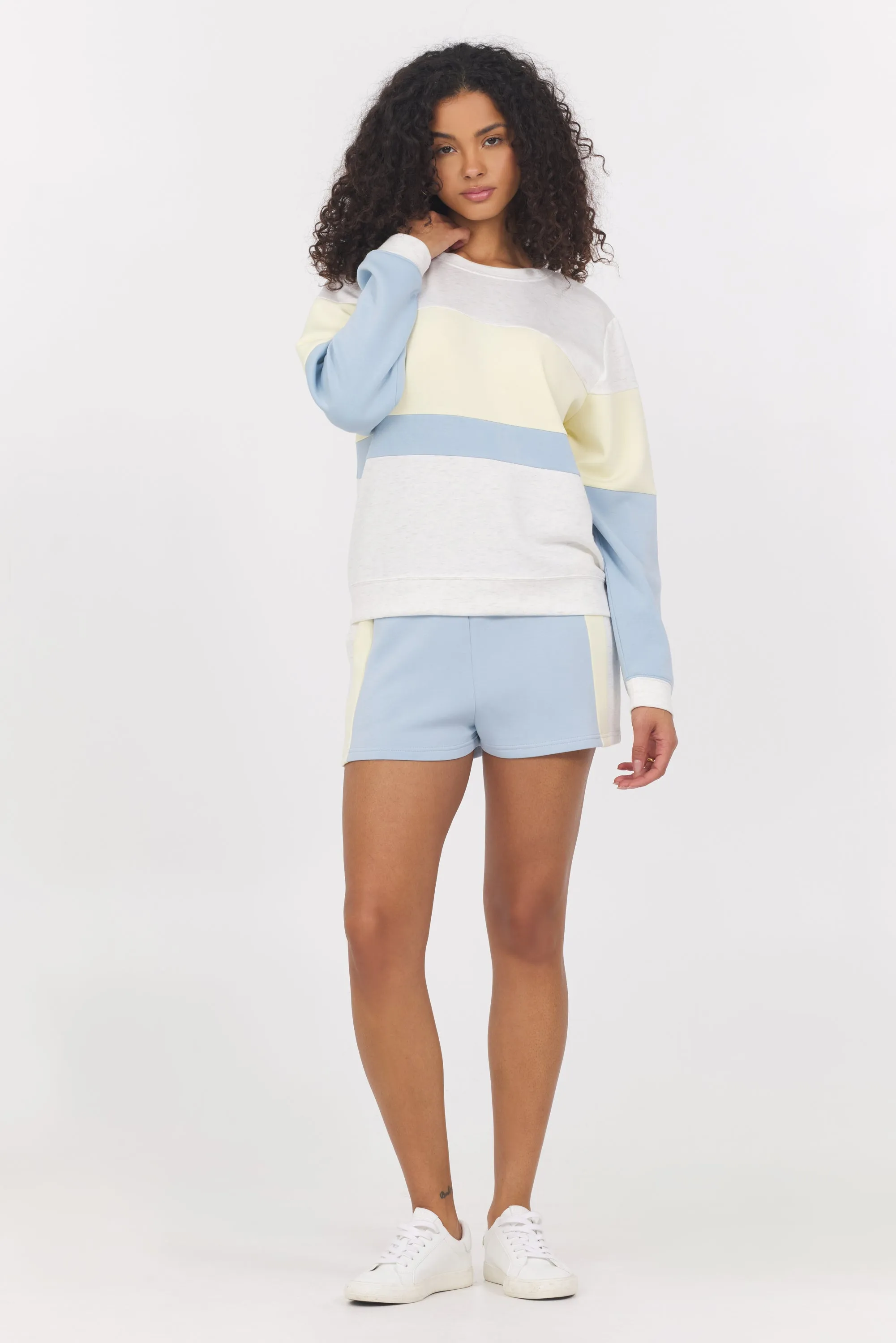 Color Block Cloud Fleece Crew sold by Vintage Havana product image thumbnail 2