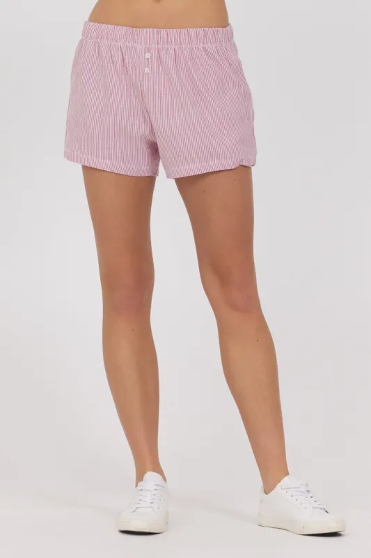 Woven Boxer Short - Strawberry Stripe sold by Vintage Havana