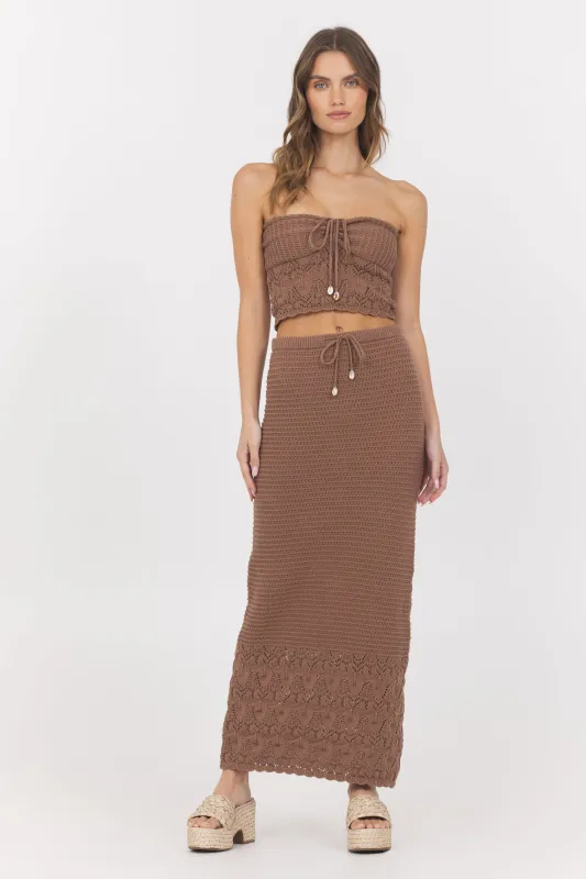 Pecan Crochet Tube Top sold by Vintage Havana